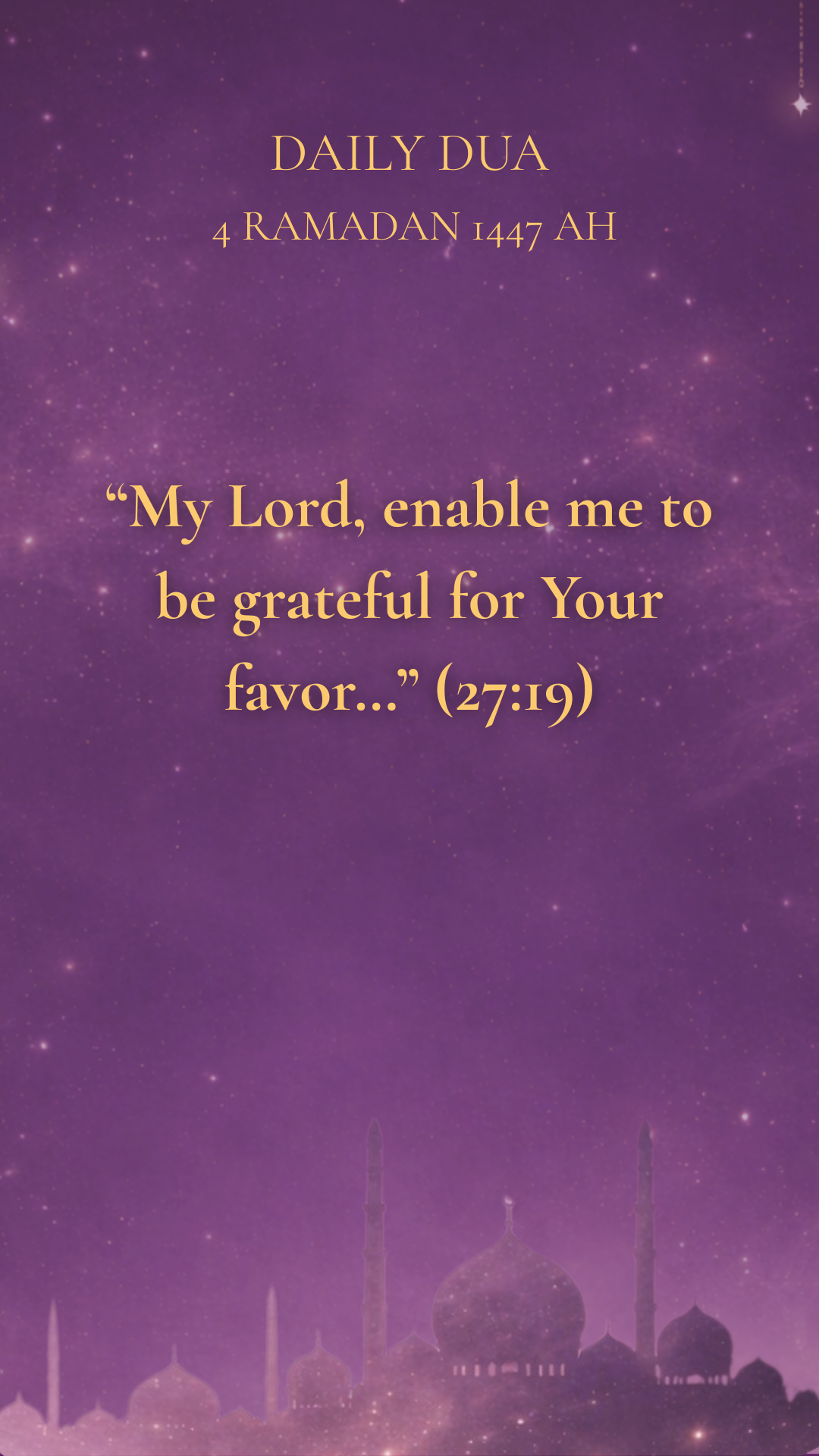 4 RAMADAN 1447 AH DAILY DUA