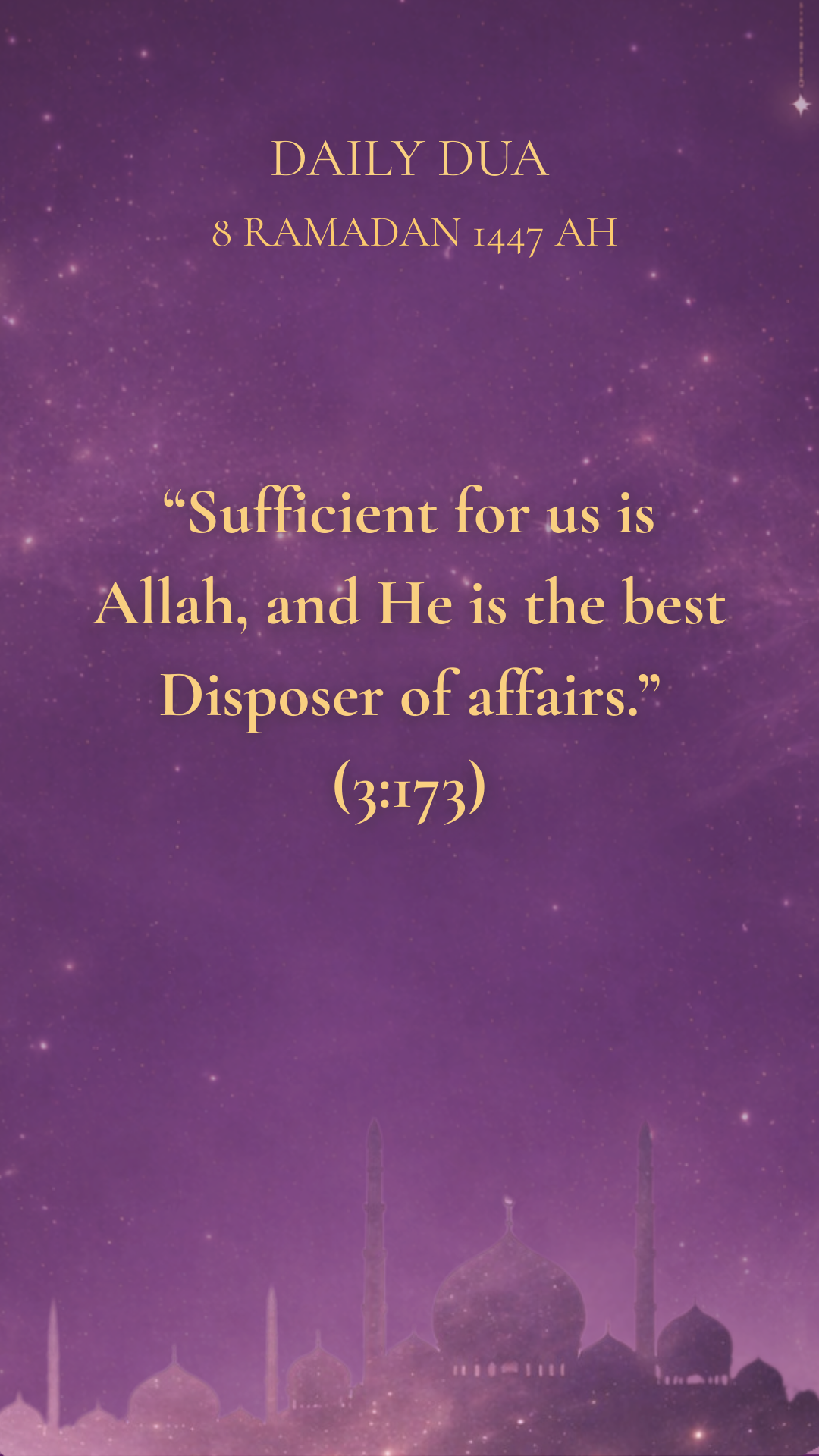 8 RAMADAN 1447 AH DAILY DUA
