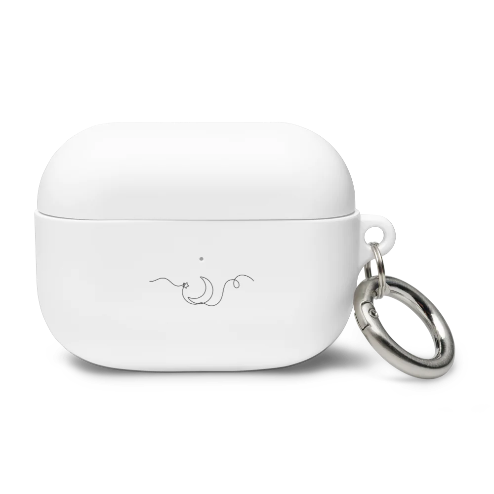 White Lunar Blessings AirPods® case, offering protective and elegant coverage for AirPods Pro with a Ramadan-inspired design.