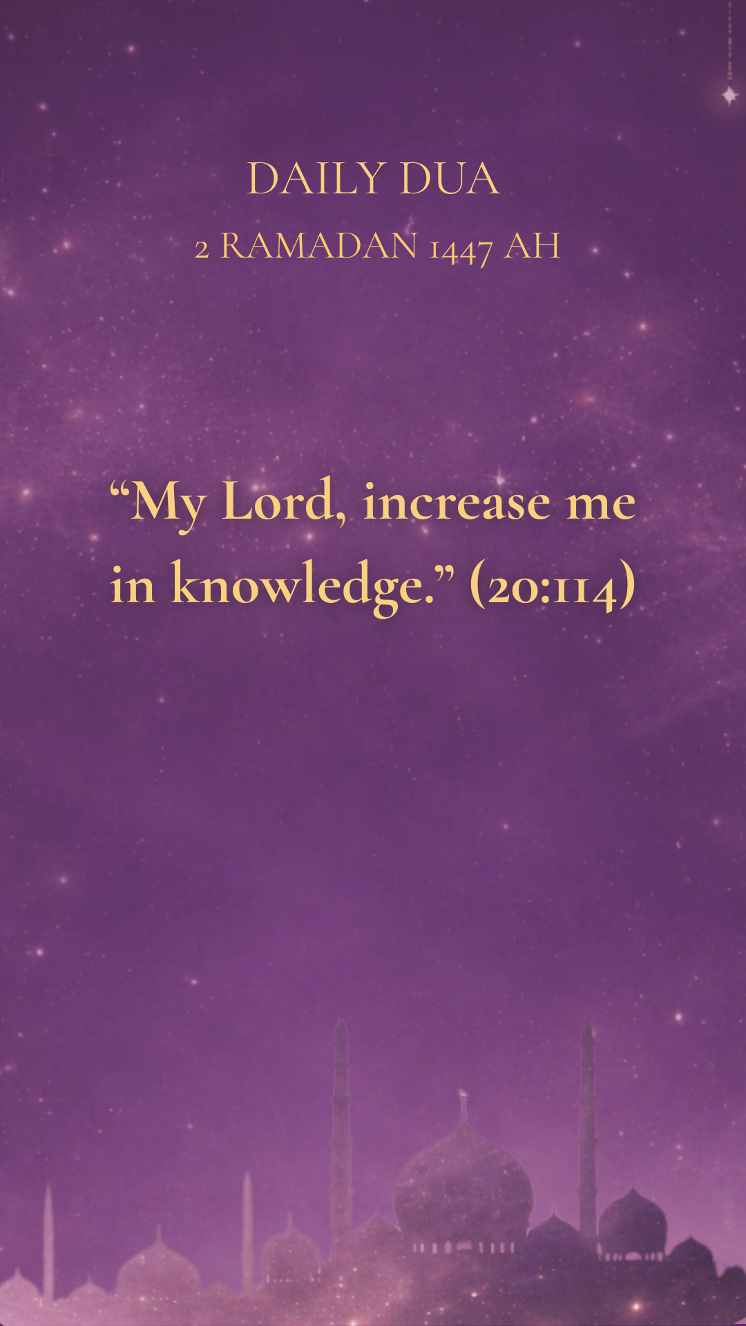 2 RAMADAN 1447 AH DAILY DUA
