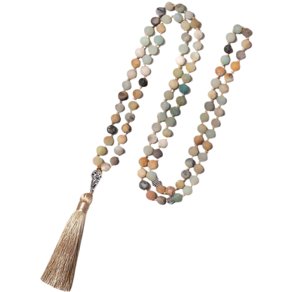 99-bead Amazonite tasbih with no background