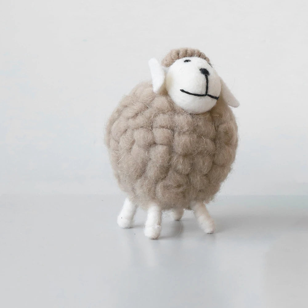 Medium grey felt sheep for soft and symbolic Eid decor