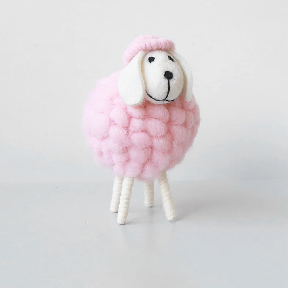 Medium pink wool sheep for light-hearted Eid decoration