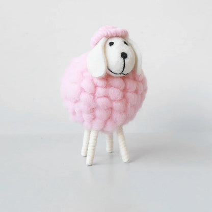 Medium pink wool sheep for light-hearted Eid decoration
