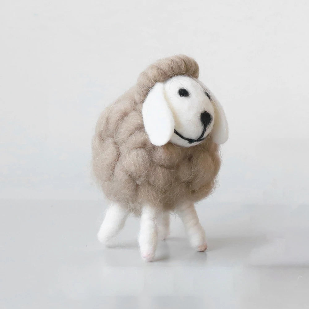 Small grey wool sheep ornament for Eid al-Adha celebration