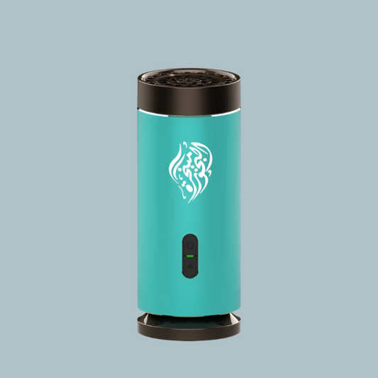 Blue Equantu SQ803 portable bakhoor burner – display view
