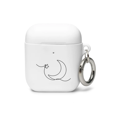 White Lunar Blessings AirPods® case, offering protective and elegant coverage for AirPods with a Ramadan-inspired design.