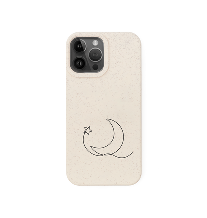 Biodegradable phone case with Lunar Blessings design, offering sustainable protection with celestial elegance for your phone.