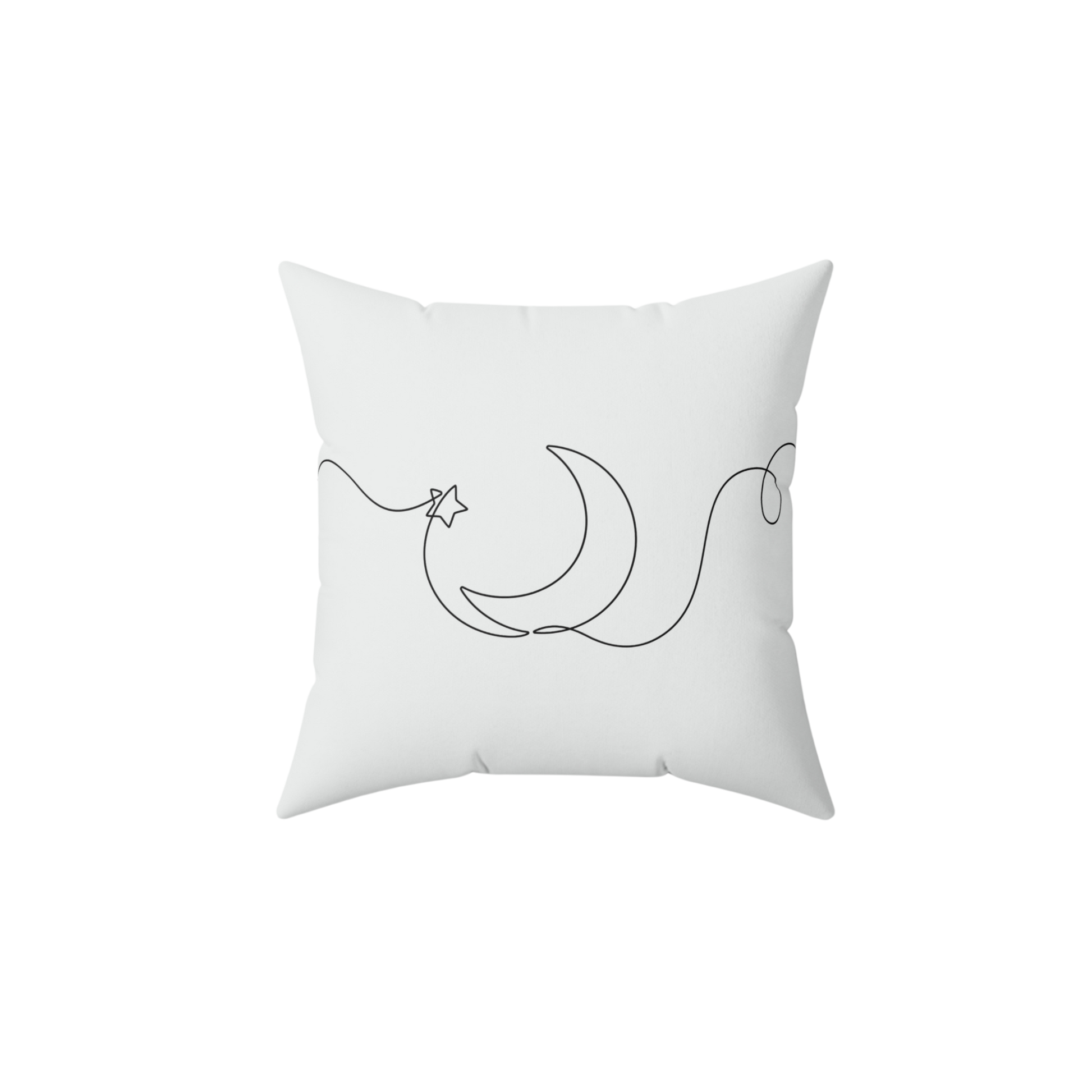 Lunar Blessings 14x14 inch decorative pillow with crescent design