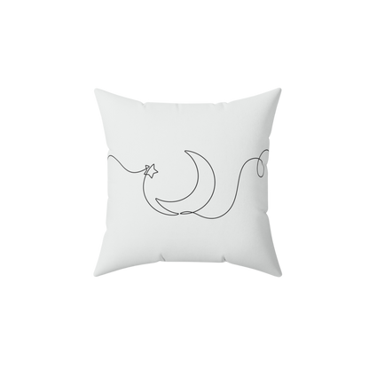 Lunar Blessings 14x14 inch decorative pillow with crescent design