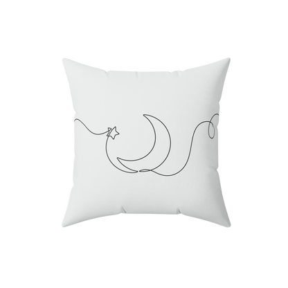 Lunar Blessings 16x16 inch decorative pillow with moon motif
