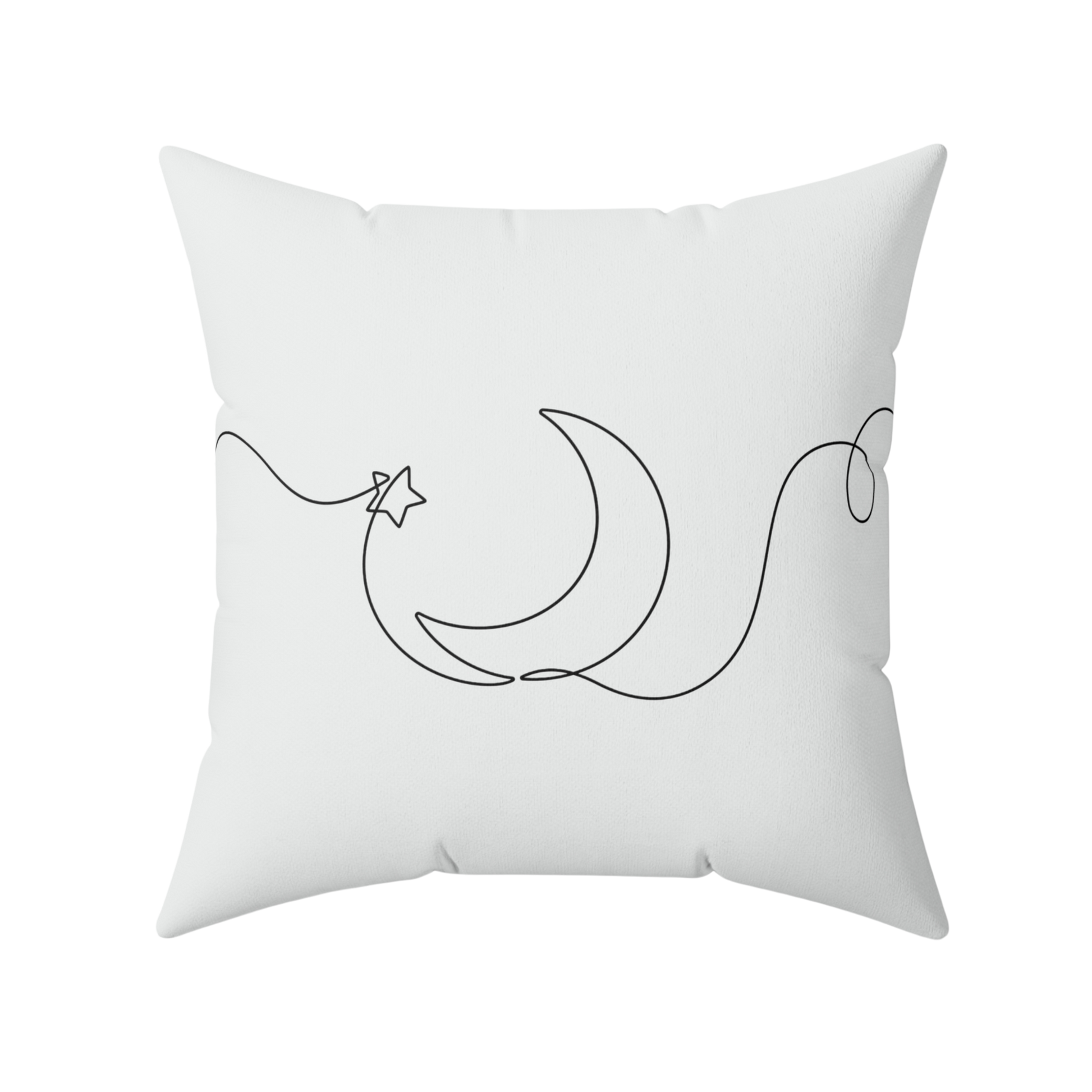 Lunar Blessings 20x20 inch pillow showing crescent design