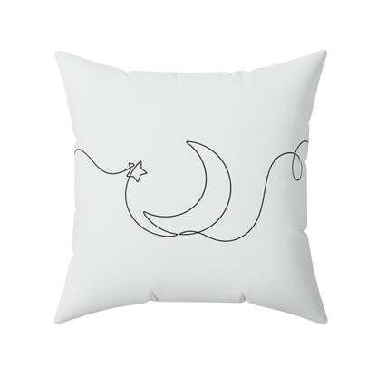 Lunar Blessings 20x20 inch pillow showing crescent design