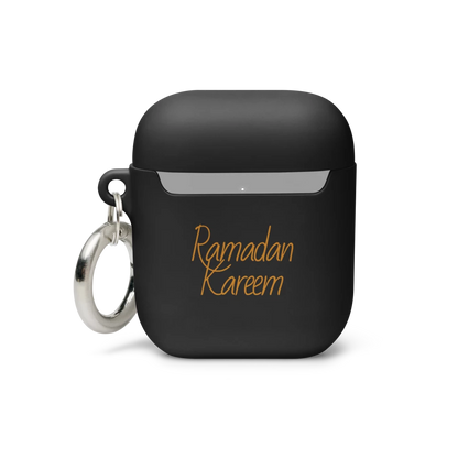 Black Masjid design AirPods® case, providing protective and elegant coverage for AirPods, perfect for the Ramadan season.