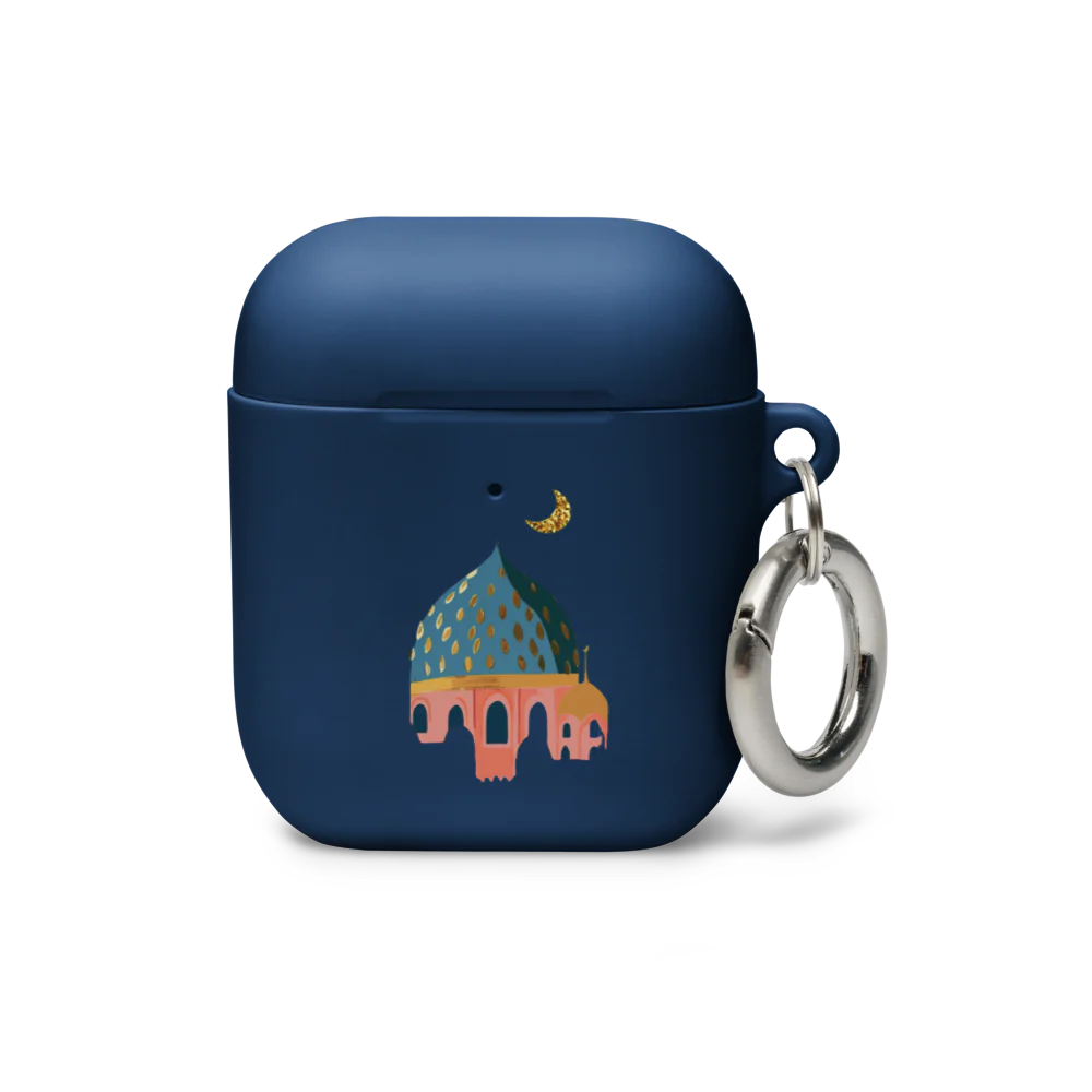 Blue Masjid design AirPods® case, offering stylish protection for AirPods with an elegant Ramadan-themed design.