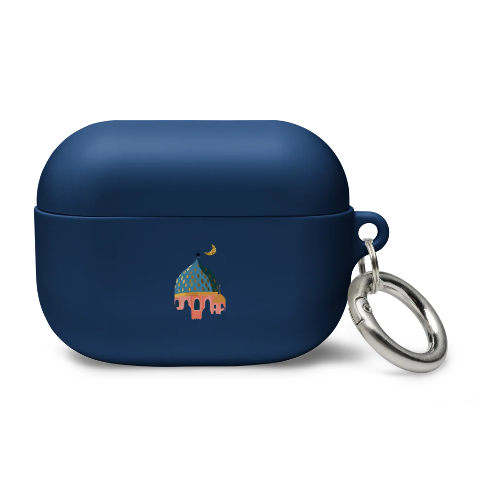 Blue Masjid design AirPods® case, offering stylish protection for AirPods Pro with an elegant Ramadan-themed design.