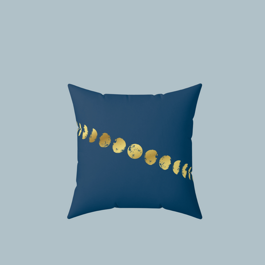 Moon Phases Decorative Pillow – display image with full design visible