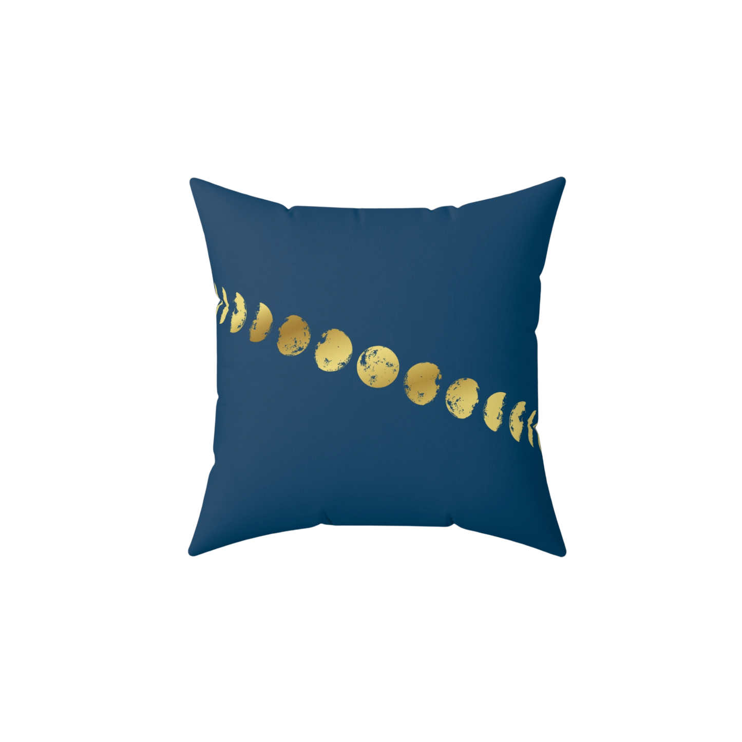 14x14 inch Moon Phases Decorative Pillow – compact size for accent chairs or shelves