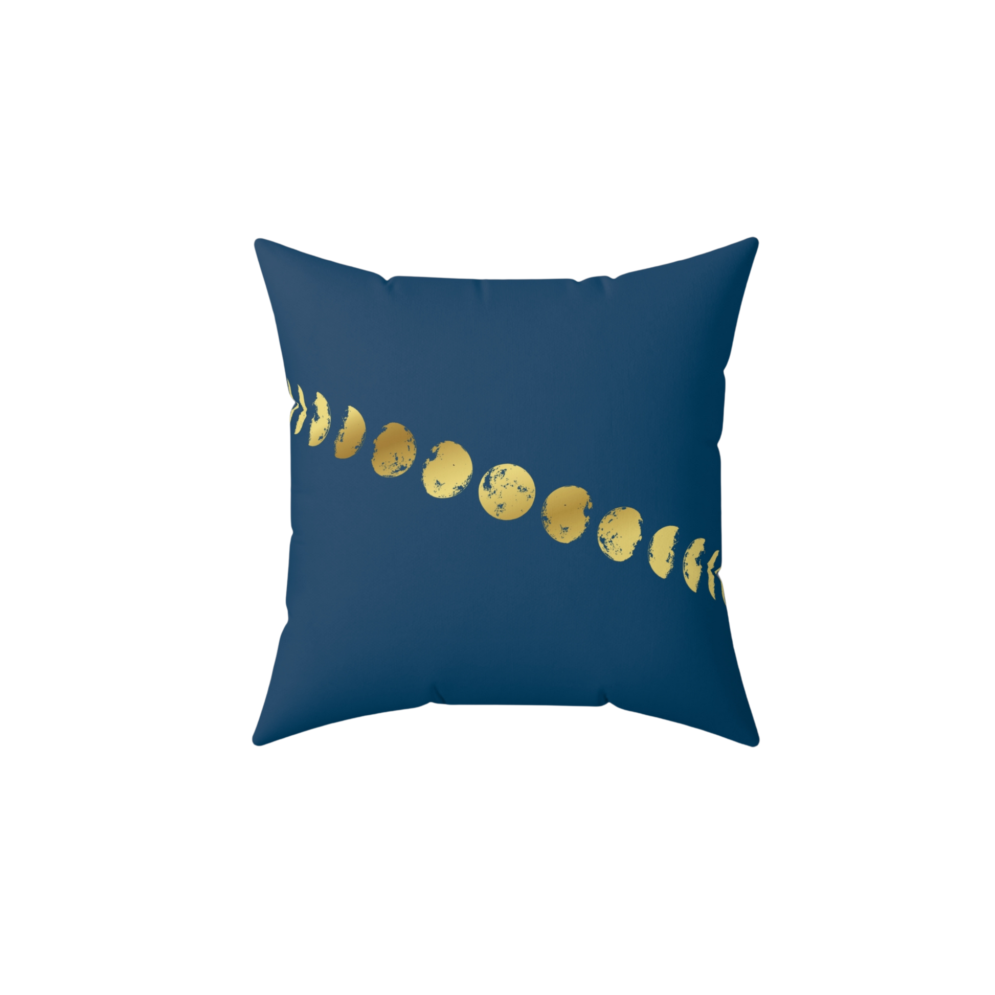 14x14 inch Moon Phases Decorative Pillow – compact size for accent chairs or shelves