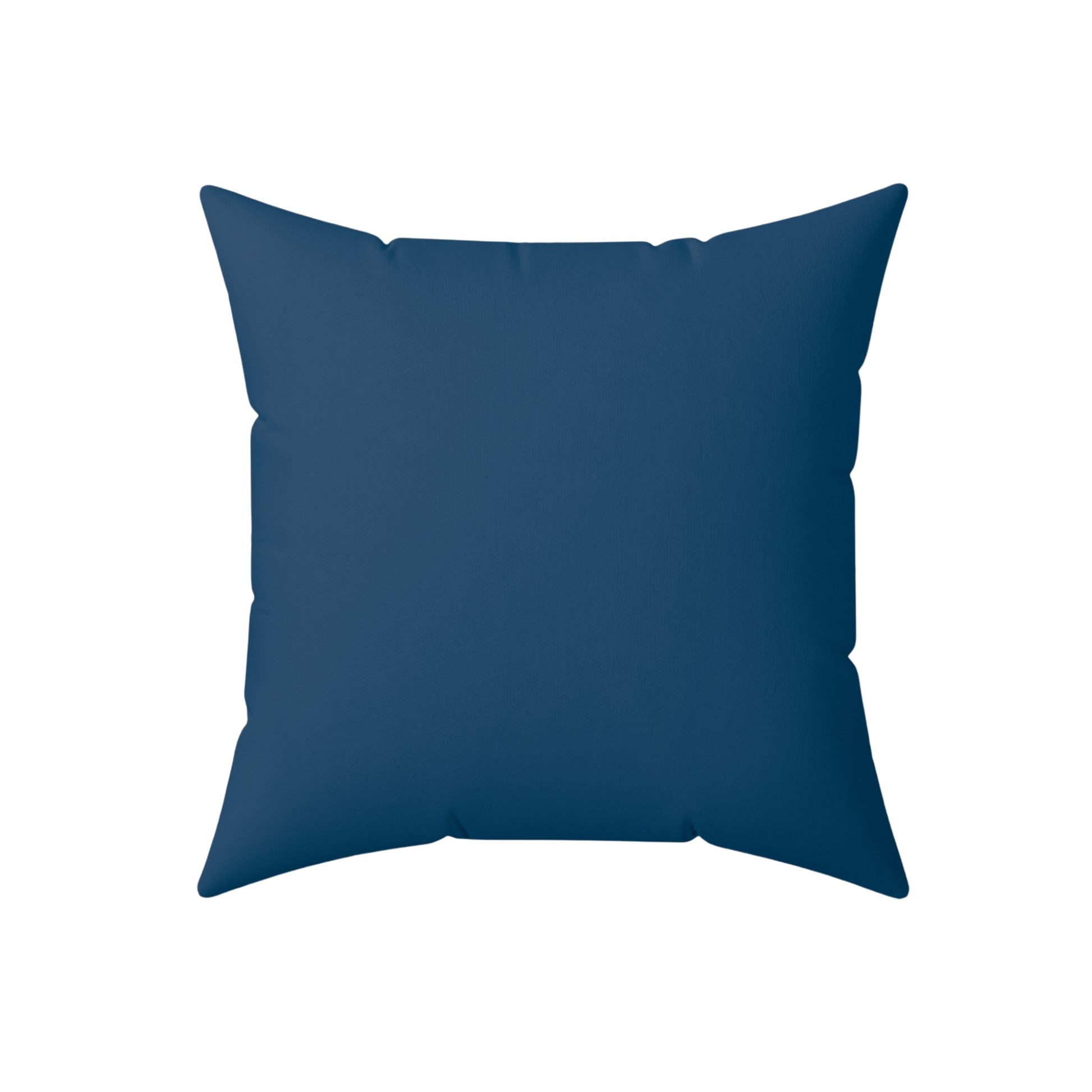 Moon Phases Decorative Pillow – plain navy back view
