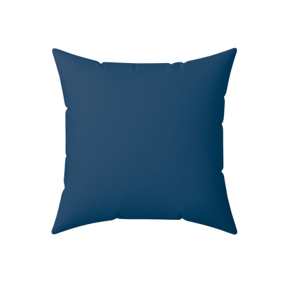 Moon Phases Decorative Pillow – plain navy back view
