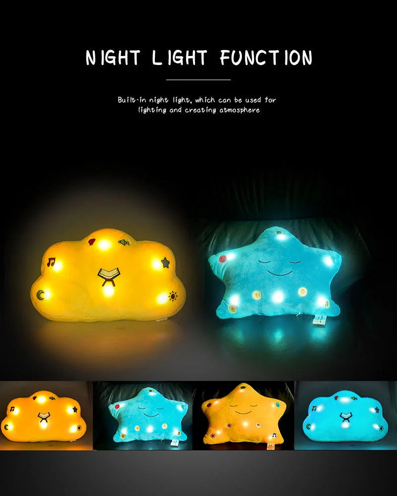 Quran Duaa pillow speaker for kids with night light function, providing a calming bedtime experience with soothing duaas and a soft glow.