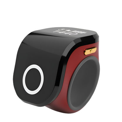 Smart Tasbih Tally Digital Counter Ring in wine red – An advanced and modern dhikr companion for seamless prayer and tasbih tracking.