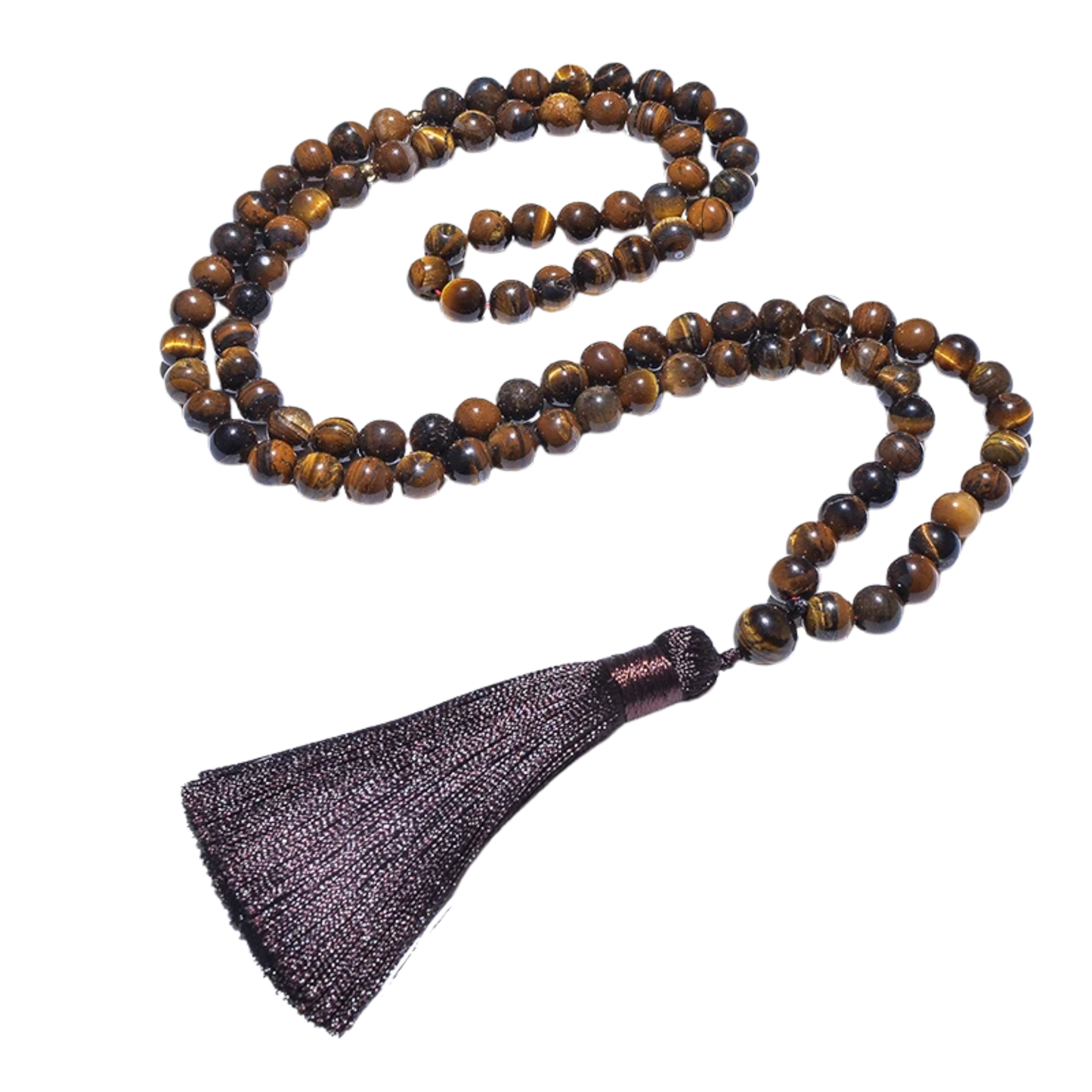 Alternative no-background image of 99-bead Tiger Eye tasbih

