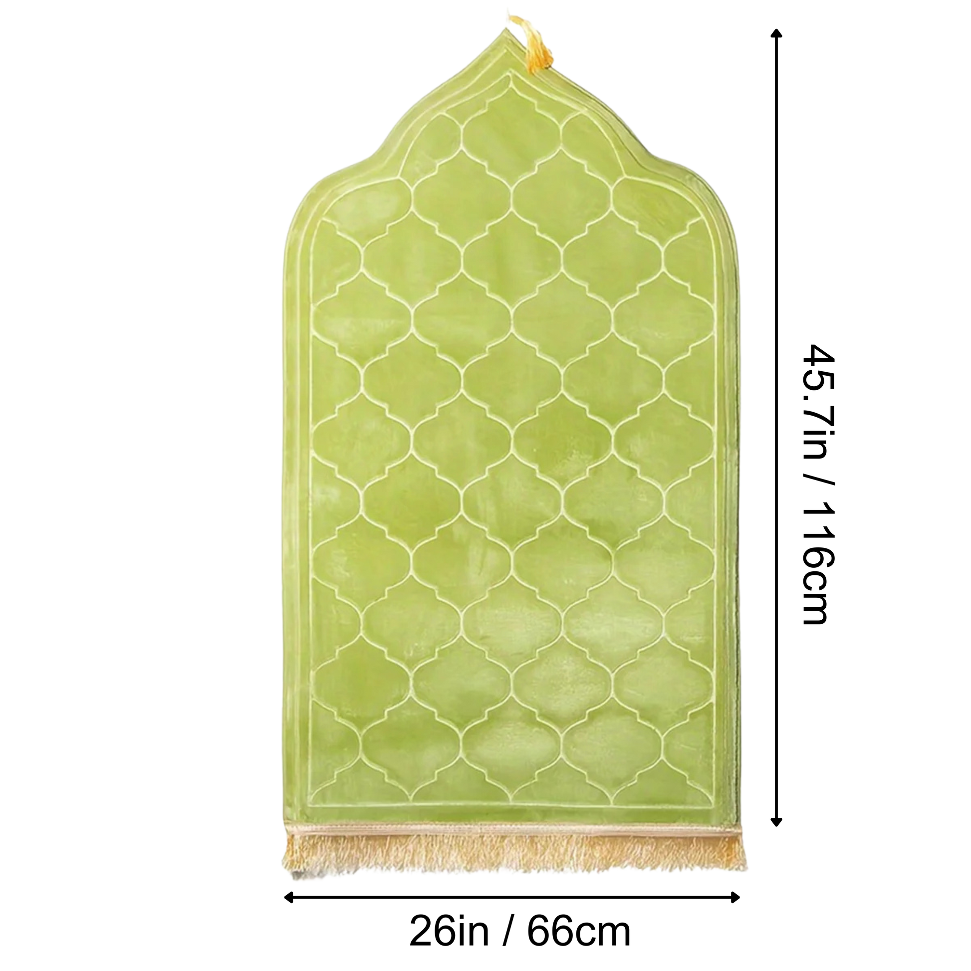 Size dimensions of the travel prayer rug