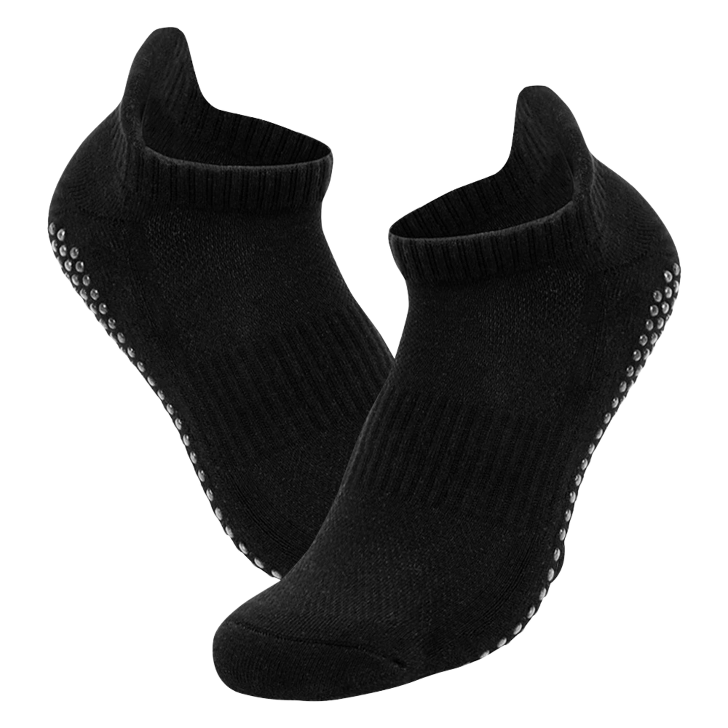 Black Unisex Tawaf Socks showing profile and fabric detail