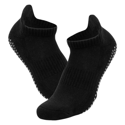 Black Unisex Tawaf Socks showing profile and fabric detail