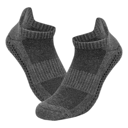 Dark grey Unisex Tawaf Socks highlighting texture