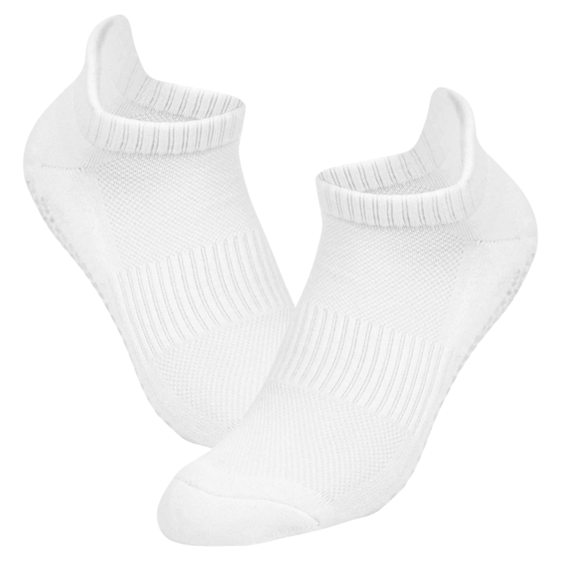 White Unisex Tawaf Socks showing sock shape and fabric
